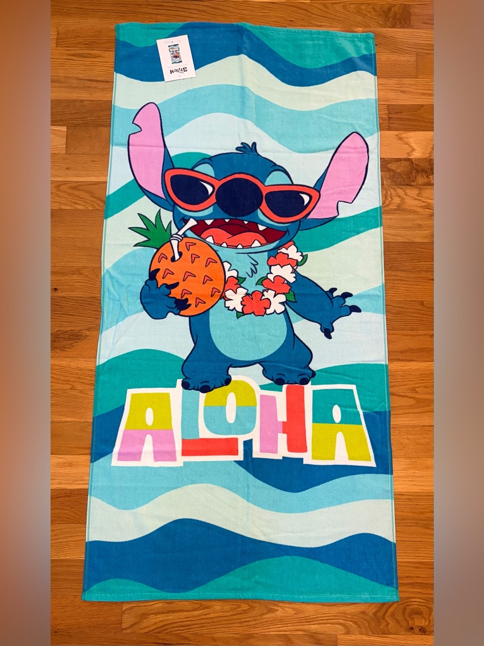 Disney Stitch Aloha Beach Towel NWT